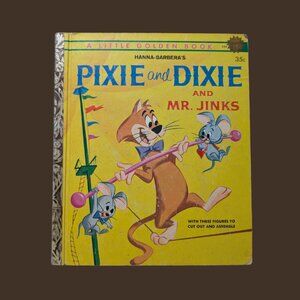 5/$25 Vintage Pixie and Dixie and Mr. Jinks Little Golden Book Hanna Barbera